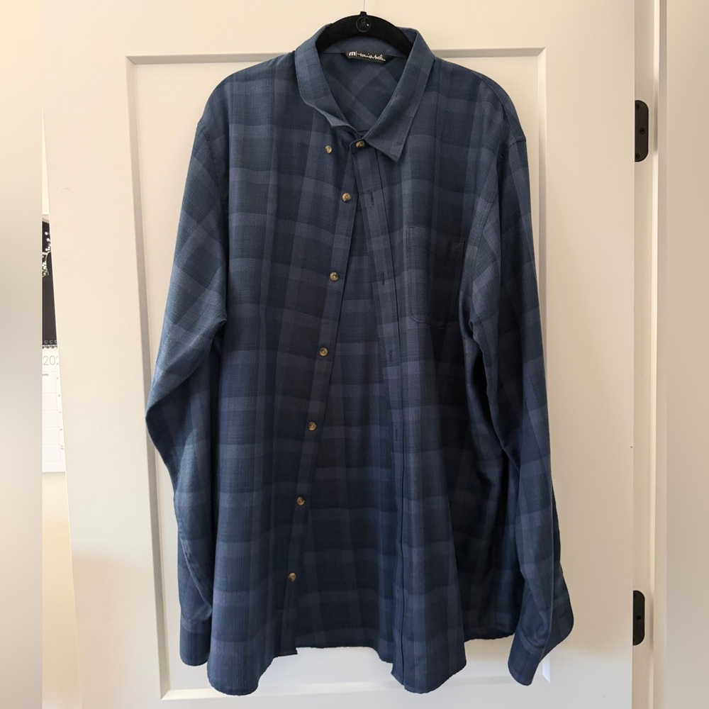 Travis Matthew’s Men's Blue Plaid Shirt